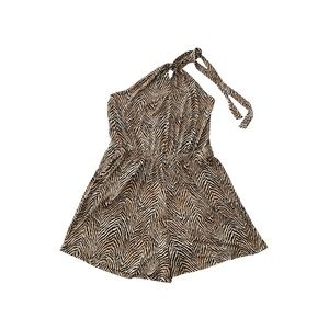Banana Republic TIGER Print Women’s Size L Romper Halter Tie One Shoulder